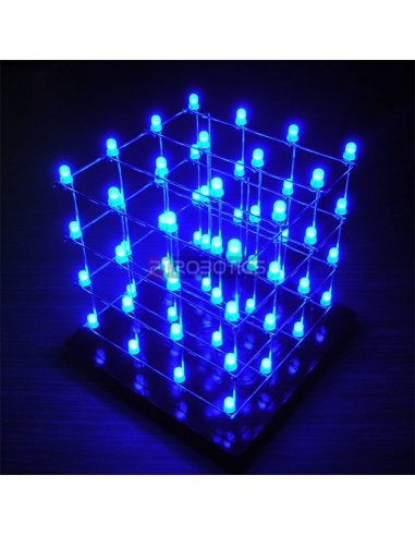 Kit Cubo LED 4x4x4 - Azul | Indicadores Led
