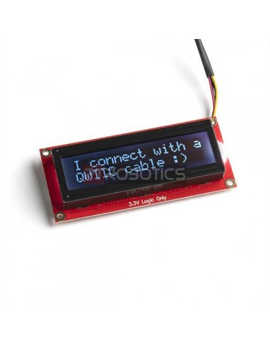 LCD 16x2 Interface Serie I2C SPI Qwiic com texto RGB - SparkFun | LCD Alfanumerico