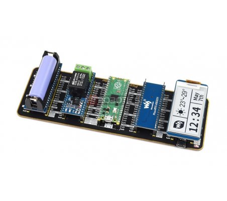 Expansor GPIO Quadruplo para Raspberry Pi Pico com 4 Conjuntos de Pinos Macho e Alimentação USB