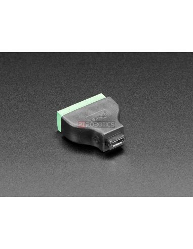Adaptador Micro USB B Fêmea para Bloco Terminal 5 Pinos | Ficha USB