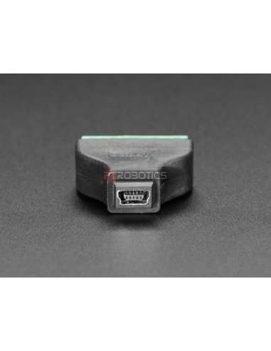 Adaptador Mini USB B Fêmea para Bloco Terminal 5 Pinos | Ficha USB