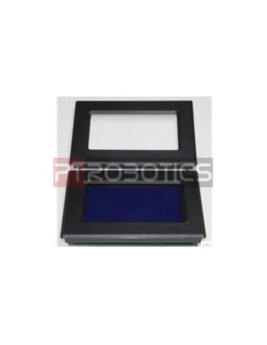 Moldura em ABS para LCD 128x64 - Preta | LCD Alfanumerico