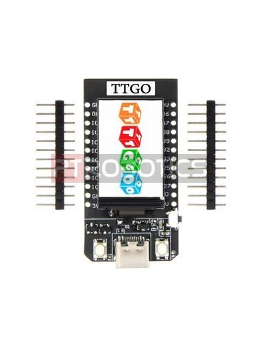 Módulo TTGO ESP32 Wifi e Bluetooth c/ Display 1.14 USB C 4MB para Arduino