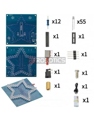 Kit de Eletrónica LED DIY - Estrela de 5 Pontas | Kits DIY