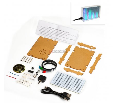 Kit de Eletrónica LED DIY - Display Colorido de Espectro Musical