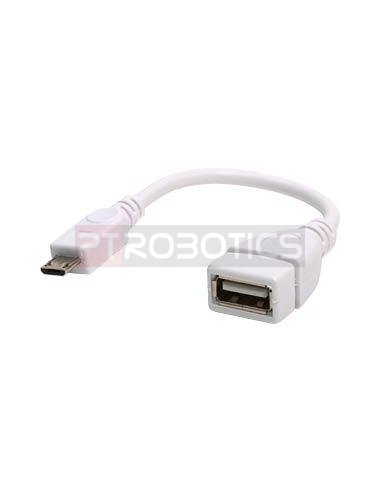 Cabo USB OTG Host - MicroB OTG Macho para A Fêmea