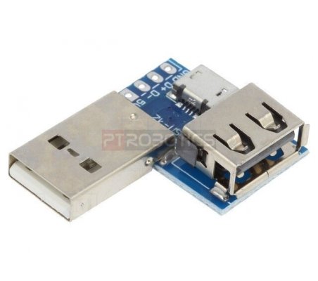 Placa Breakout Múltiplo USB - USB A (Macho e Fêmea) e Micro USB B Fêmea