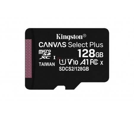 Cartão Kingston Canvas 128GB Select Plus MicroSDHC UHS-I A1 (Class 10) - Noobs