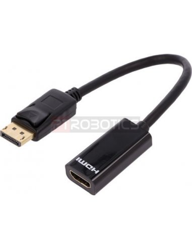 Cabo HDMI Fêmea para DisplayPort Macho - 150mm