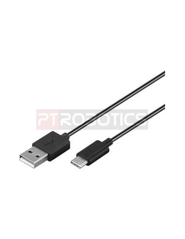 Cabo USB A Macho para USB C Macho - 3mt