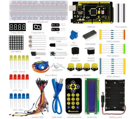 Kit de Iniciação com Arduino Mega 2560 Keyestudio