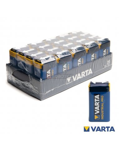Pilha Alcalina 9V/6LR61 Industrial Varta - 20pcs