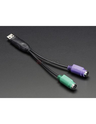 Cabo Adaptador PS/2 Teclado+Rato para USB