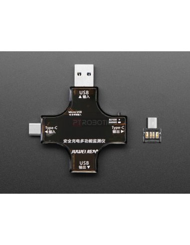 Testador Digital USB Multifuncional - USB A e C | Aparelhos de Medida, Multímetros e Outros