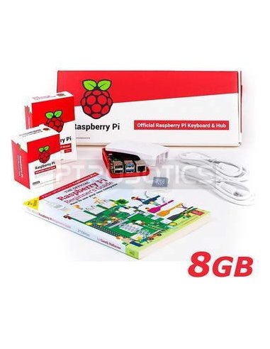Kit Raspberry Pi 4 Desktop - 8GB c/ Livro de Iniciação e Rato+Teclado (PT) | Raspberry Pi