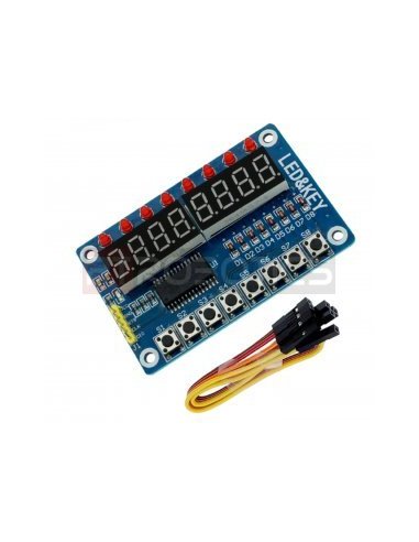 Módulo c/ 8 LEDs 8 Botões e LCD TM1638 para Arduino | Display Arduino
