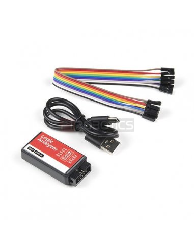 Analisador Lógico USB com 8 Canais 24MHz de Amostragem | Analisador Logico