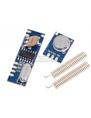 Kit de Transmissor, Receptor e Antena RF 433MHz de Longo Alcance | 315Mhz e 433Mhz