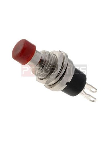 Interruptor de Pressão Momentâneo 250Vac 1A Normalmente Fechado - Vermelho | Push Button