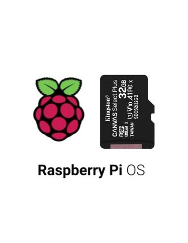 Cartão Kingston Canvas 32GB Select Plus MicroSDHC UHS-I A1 (Class 10) - Raspberry Pi OS | Cartões Memória