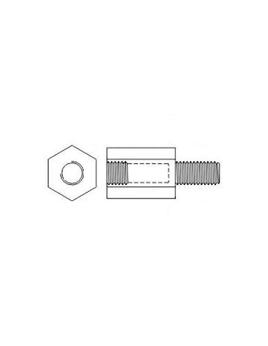 Espaçador Hexagonal Nylon M2.5 M/F 8mm | Parafusos