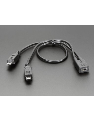 Cabo Divisor em Y Micro B USB Fêmea para 2x Micro B USB Macho | Cabos de Dados | Cabo HDMI | Cabo USB