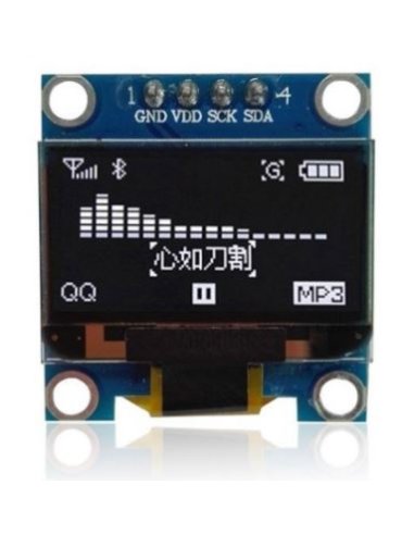 0.96inch OLED 128X64 Branco w/ SPI/I2C interfaces and vertical pinheader 4pin | LCD Grafico