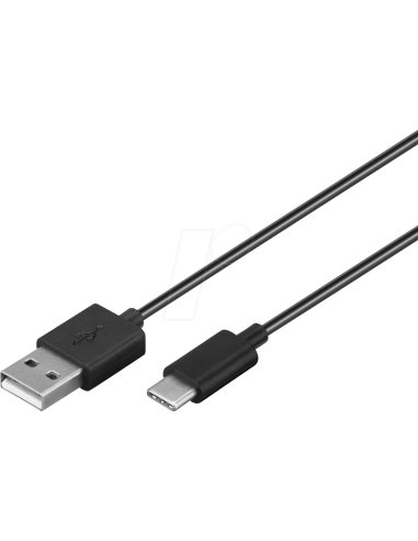 Cabo USB A Macho para USB C Macho Preto - 2mt | Cabos de Dados | Cabo HDMI | Cabo USB
