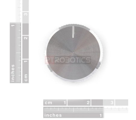 Silver Metal Knob - 14x24mm