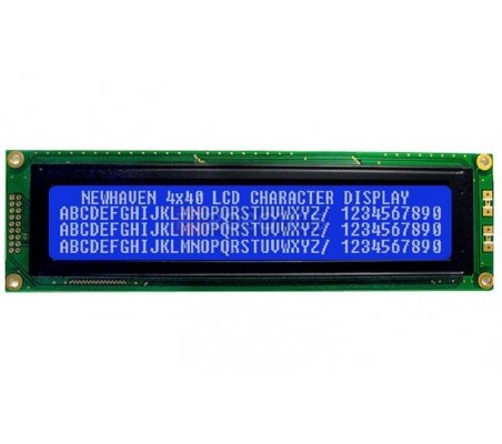 40x4 Character LCD - Branco on Blue