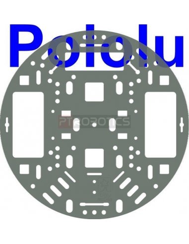 Pololu 5 Robot Chassis RRC04A  Transparent Gray | Chassi de Robo