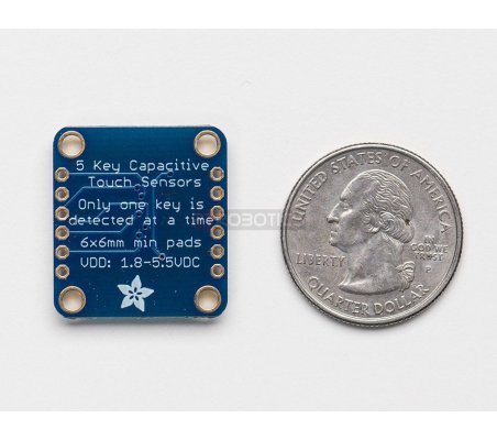 Standalone 5-Pad Capacitive Touch Sensor Breakout - AT42QT1070