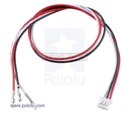 3-Pin Female JST PH-Style Cable 30cm with Female Pins for 0.1" Housings