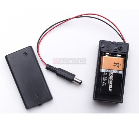9V battery holder with switch & 5.5mm/2.1mm plug