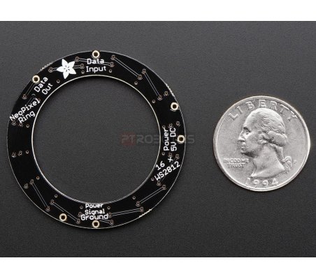 NeoPixel Ring - 16 x WS2812 5050 RGB LED with Integrated Drivers Adafruit