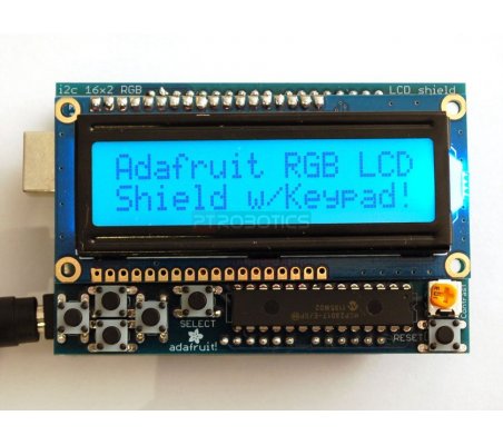 I2C LCD Shield Kit - 16x2 RGB Character Display Adafruit