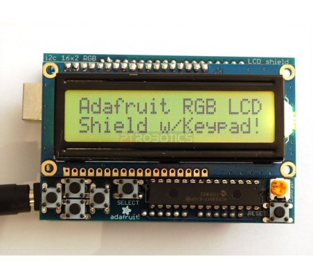 I2C LCD Shield Kit - 16x2 RGB Character Display Adafruit