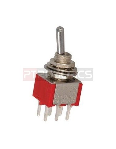 Toggle Switch DPDT - ON-OFF-ON - 250V 3A - PCB