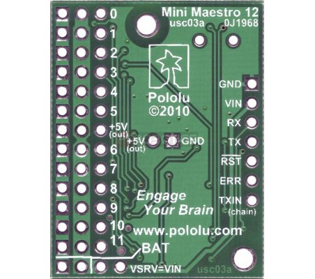 Mini Maestro 12-Channel USB Servo Controller Kit Pololu