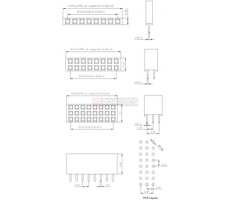 PCB Socket 6Pin Single Row