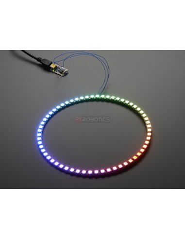 NeoPixel 1/4 60 Ring - WS2812 5050 RGB LED w/ Integrated Drivers | Neopixel
