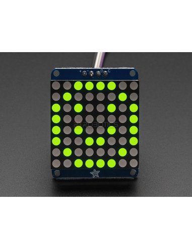 Adafruit Small 1.2" 8x8 LED Matrix w/I2C Backpack - Amarelo-Verde Adafruit