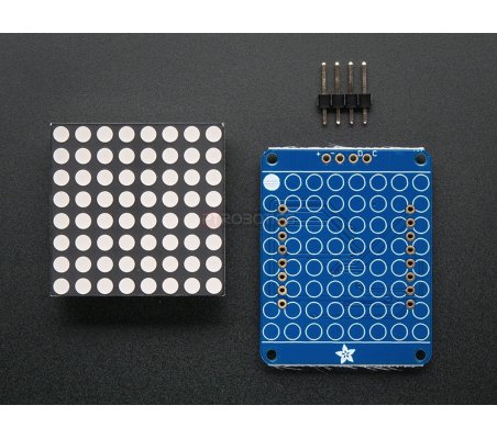 Adafruit Small 1.2" 8x8 LED Matrix w/I2C Backpack - Blue Adafruit