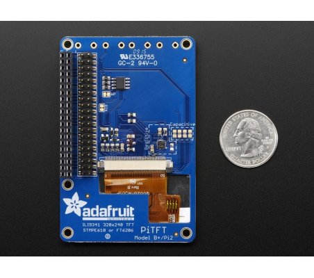 PiTFT Plus 320x240 2.8" TFT + Resistive Touchscreen for Pi 2 and Model A+ / B+ Adafruit
