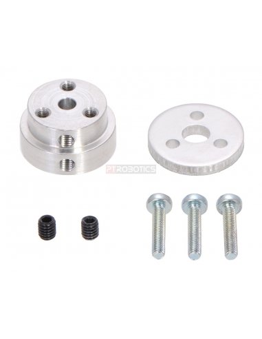 Pololu Aluminum Scooter Wheel Adapter for 4mm Shaft | Hub's