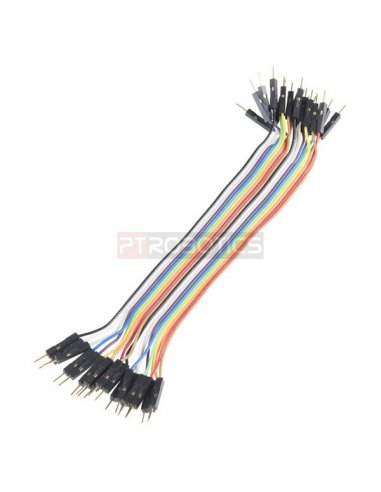 Jumper Wires - Connected 6" M/M Pack of 20 Sparkfun