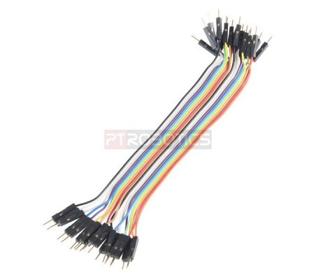 Jumper Wires - Connected 6" M/M Pack of 20 Sparkfun