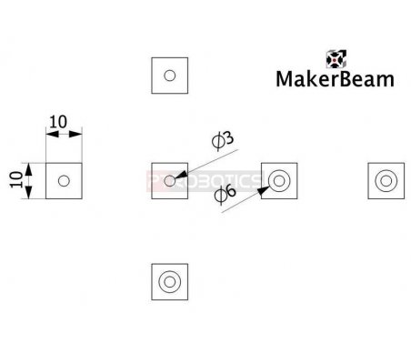 MakerBeam Corner Cube Black Makerbeam
